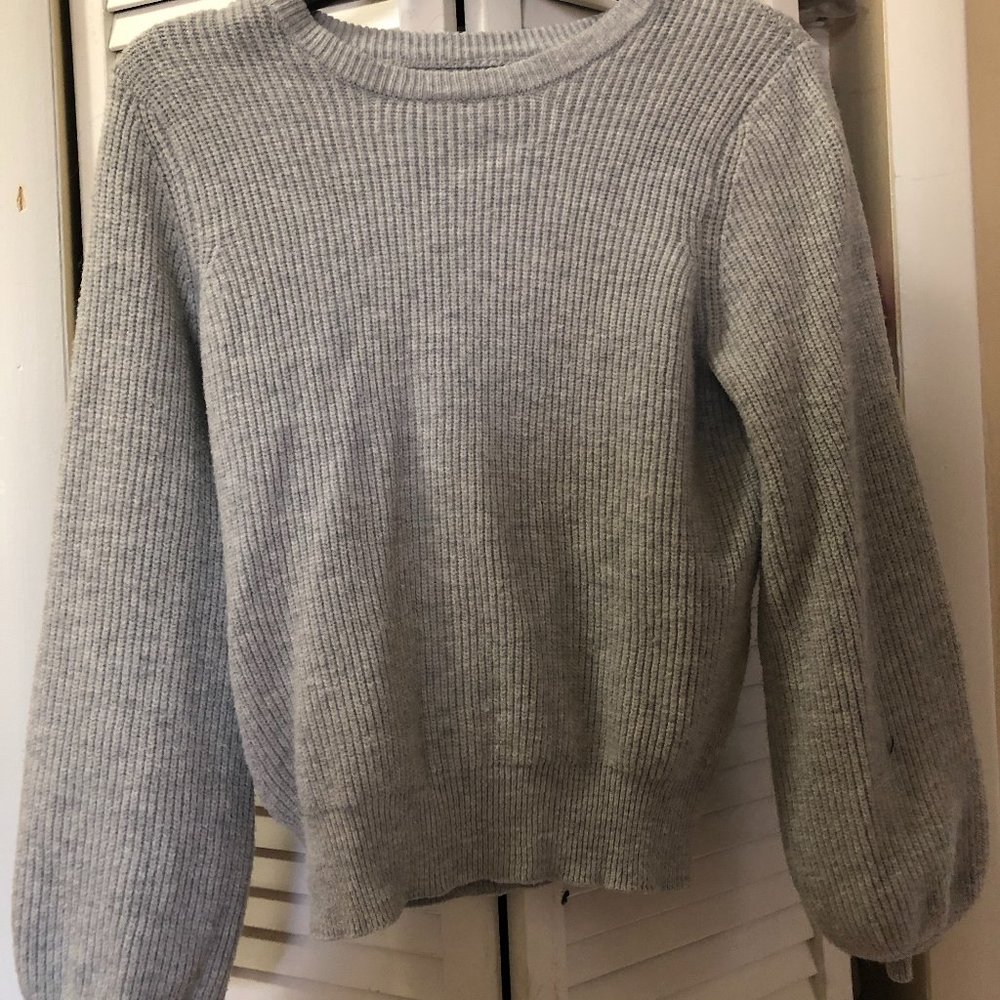 So Sweater Womens M Gray Solid Long Sleeve Stretch Knit Pullover Knitted